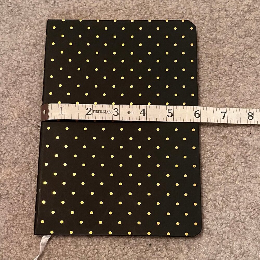 Chic Black & Gold Polka Dot Hardcover Writing Journal - Lined w/ Bookmark Ribbon - Picture 9 of 10